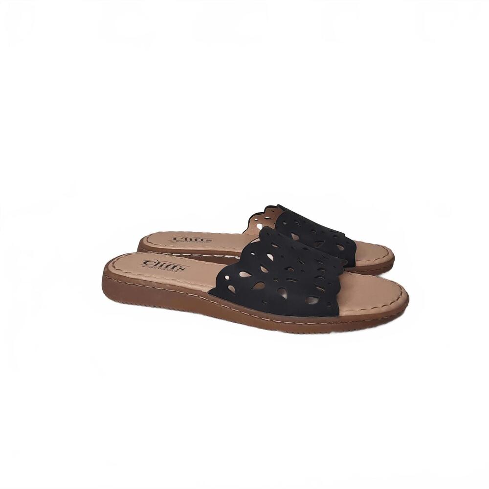 Cliffs Squad‎ Slide Comfort Sandal in Black Size 7